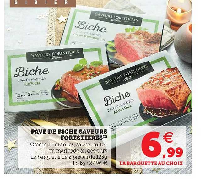 pavé de biche saveurs forestières