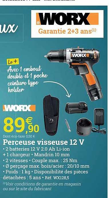 Perceuse Visseuse 12 V Worx