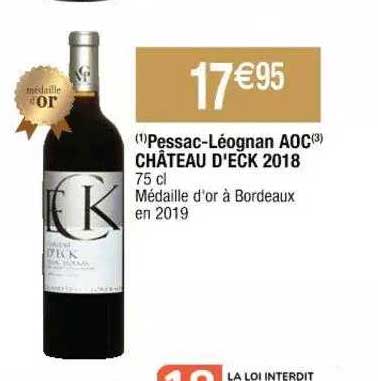 pessac-léognan aoc château d'eck 2018