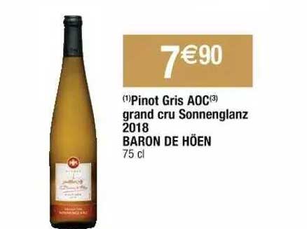 pinot gris aoc grand cru sonnenglanz 2018 baron de höen
