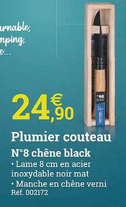 plumier couteau n°8 chêne black