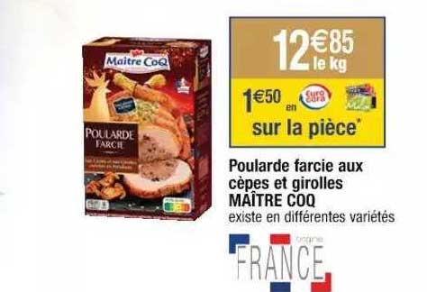 poularde farcie aux cèpes et girolles maître coq