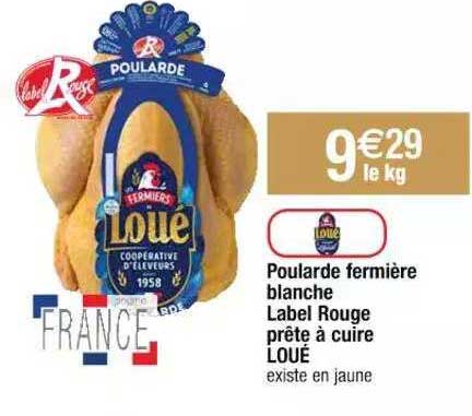 poularde fermière blanche label rouge prête à cuire loué