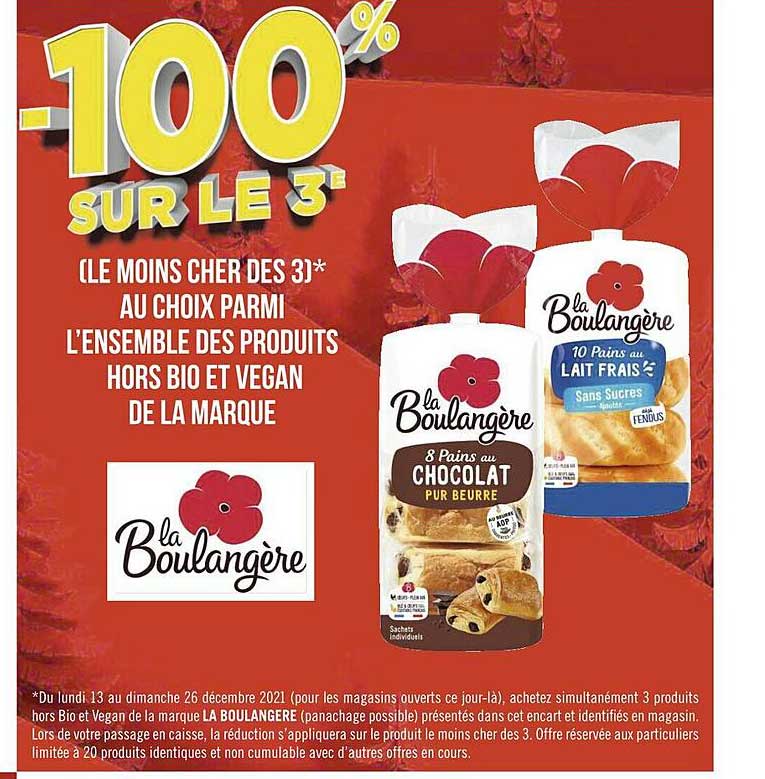 produits hors bio et vegan de la marque la boulangère
