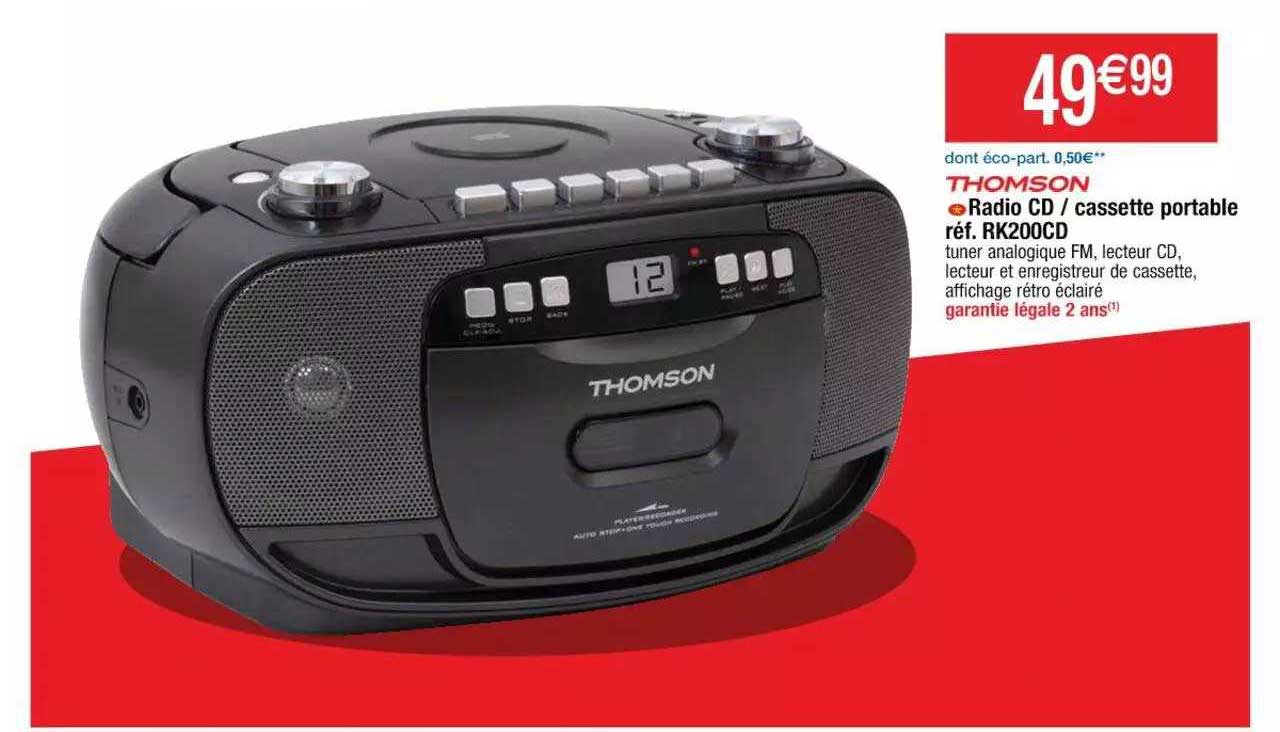 radio cd - cassette portable thomson