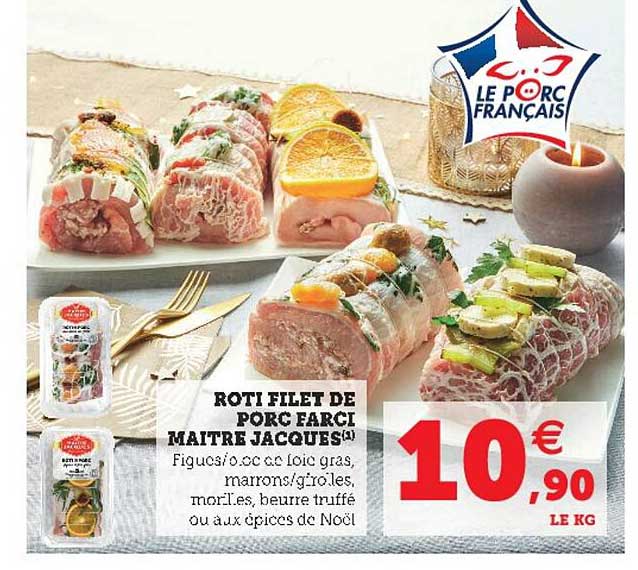 rôti filet de porc farcie maître jacques