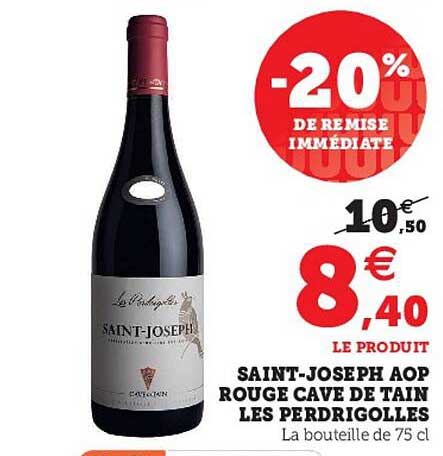 saint-joseph aop rouge cave de tain les perdrigolles