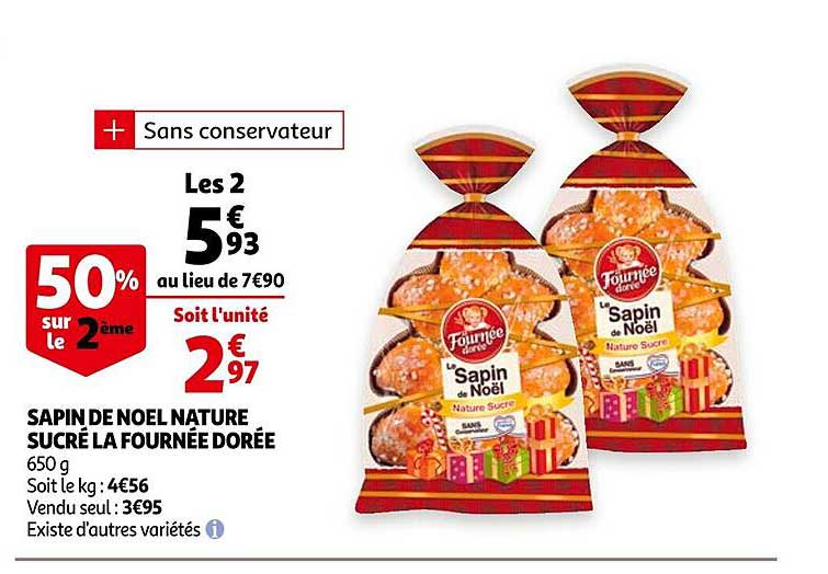 sapin de noël nature sucré la  fournée dorée