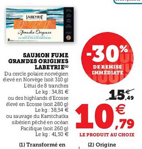 saumon fumé grandes origines labeyrie