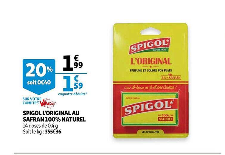 spigol l'original au safran 100% naturel