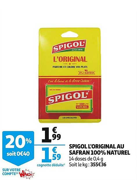 spigol l'original au safran 100% naturel