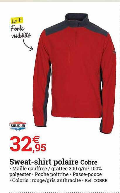 Sweat-shirt Polaire Cobre Solidur