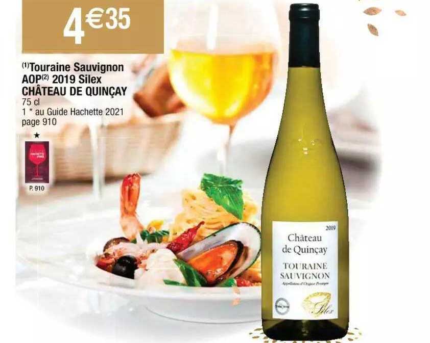 touraine sauvignon aop 2019 silex château de quinçay