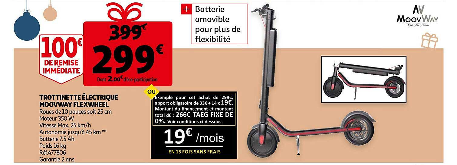 Trottinette électrique Moovway Flexwheel