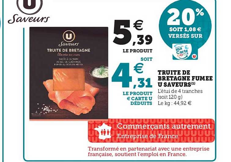 Truite De Bretagne Fumée U Saveurs
