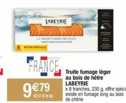 truite fumage léger au bois de hêtre labeyrie