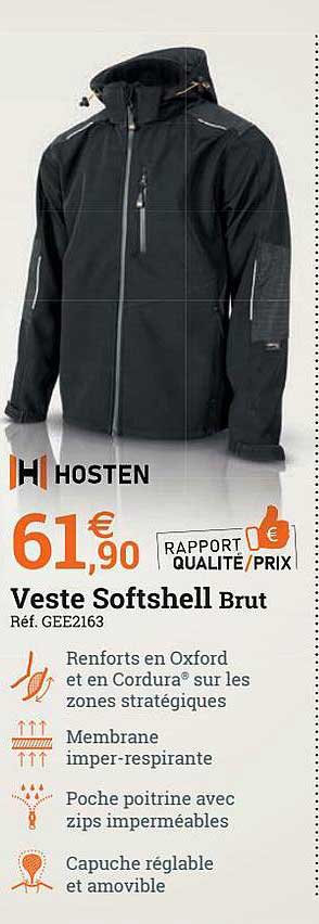 veste softshell brut hosten