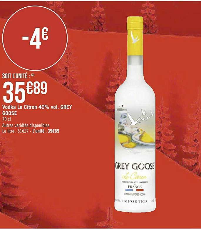 vodka le citron 40% vol. grey goose