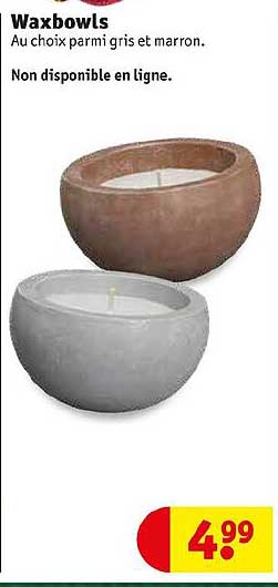waxbowls au choix parmi gris et marron