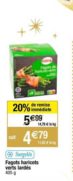 fagots haricots verts lardés cora