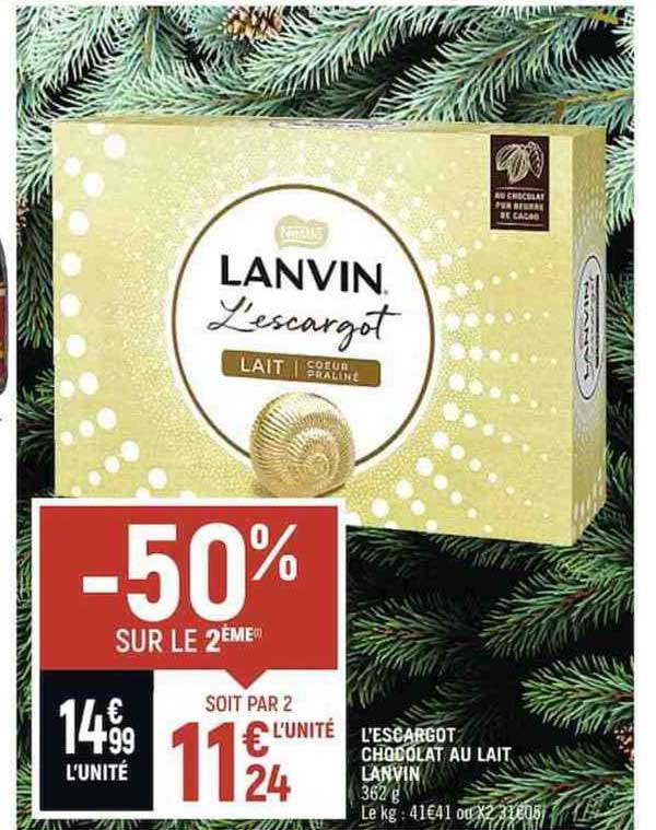 l'escargot chocolat au lait lanvin