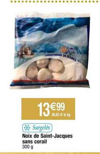 noix de saint-jacques sans corail