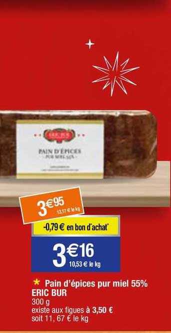 pain d'épices pur miel 55% eric bur
