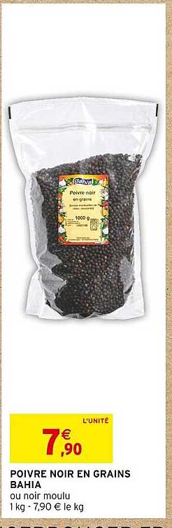 poivre noir en grains bahia
