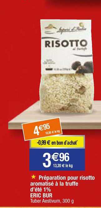 préparation pour risotto aromatisé à la truffe d'été 1% eric bur