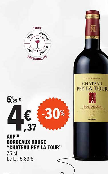 aop bordeaux rouge "château pey la tour"