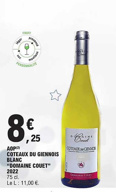 aop coteaux du giennois blanc "domaine couet"