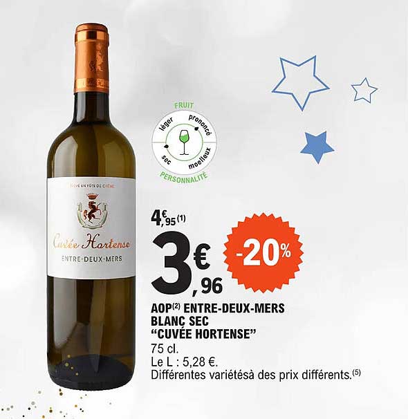 aop entre-deux-mers blanc sec "cuvée hortense"