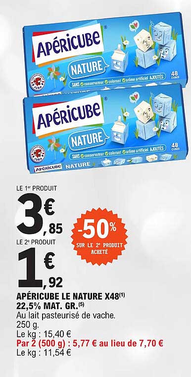 apéricube le nature x48 2,5% mat. gr.