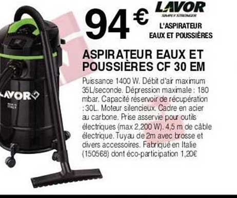 aspirateur eaux et poussières cf 30 em