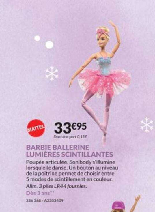 barbie ballerine lumieres scintillantes