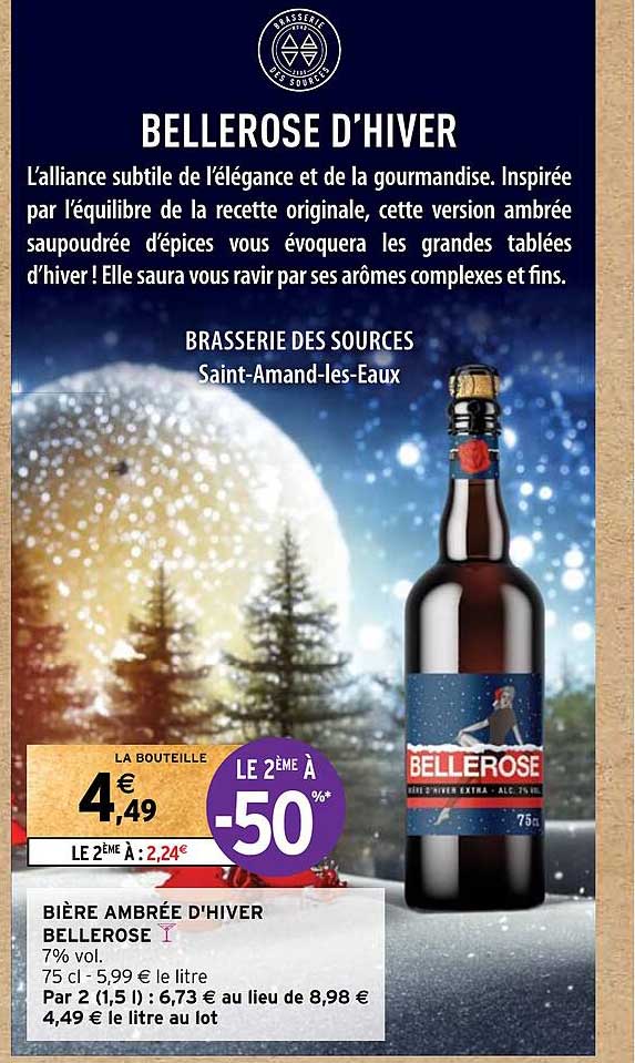 bière ambrée d'hiver bellerose
