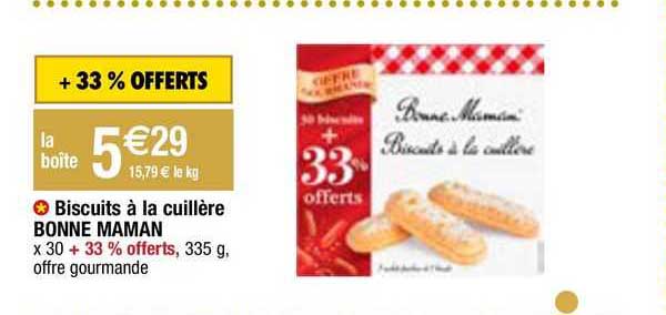 biscuits à la cuillère bonne maman