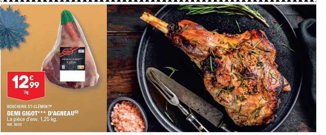 boucherie st-clément demi gigot *** d'agneau