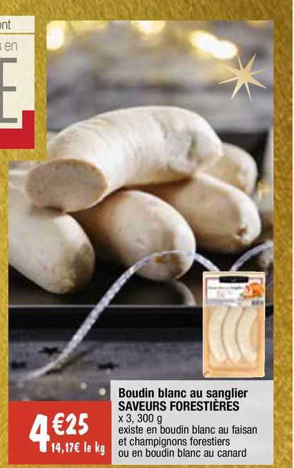 boudin blanc au sanglier saveurs forestières