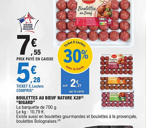 Boulettes Au Bœuf Nature X28 "bigard"