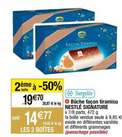 bûche façon tiramisu nestlé signature