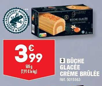 bûche glacée crème brûlée