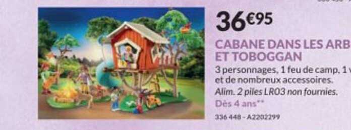 cabane dans les arb et toboggan