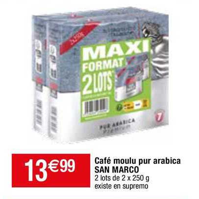 café moulu pur arabica san marco
