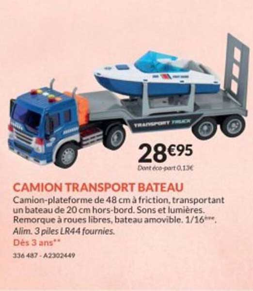 camion transport bateau