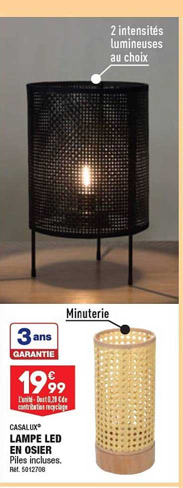 Casalux Lampe Led En Osier