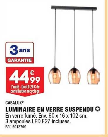 Casalux Luminaire En Verre Suspendu
