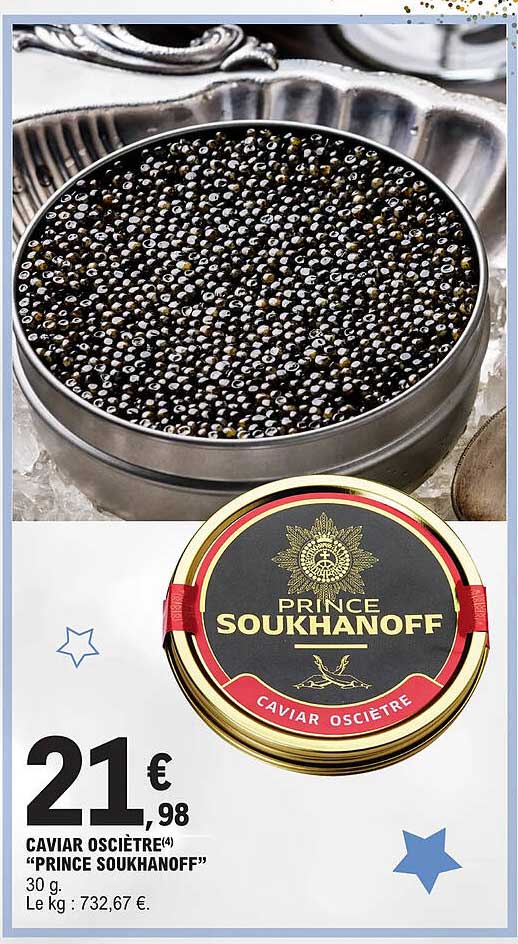 caviar osciètre "prince soukhanoff"