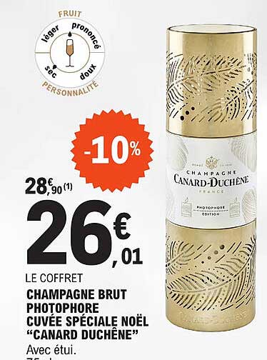 champagne brut photophore cuvée spéciale noël "canard duchêne"