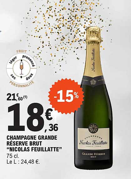 champagne grande réserve brut "nicolas feuillatte"